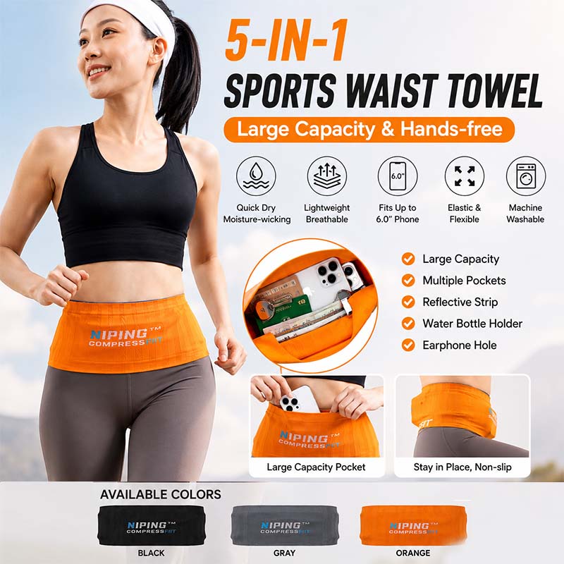 Running Gear Belt - Cinto de Corrida Invisível Antiderrapante com