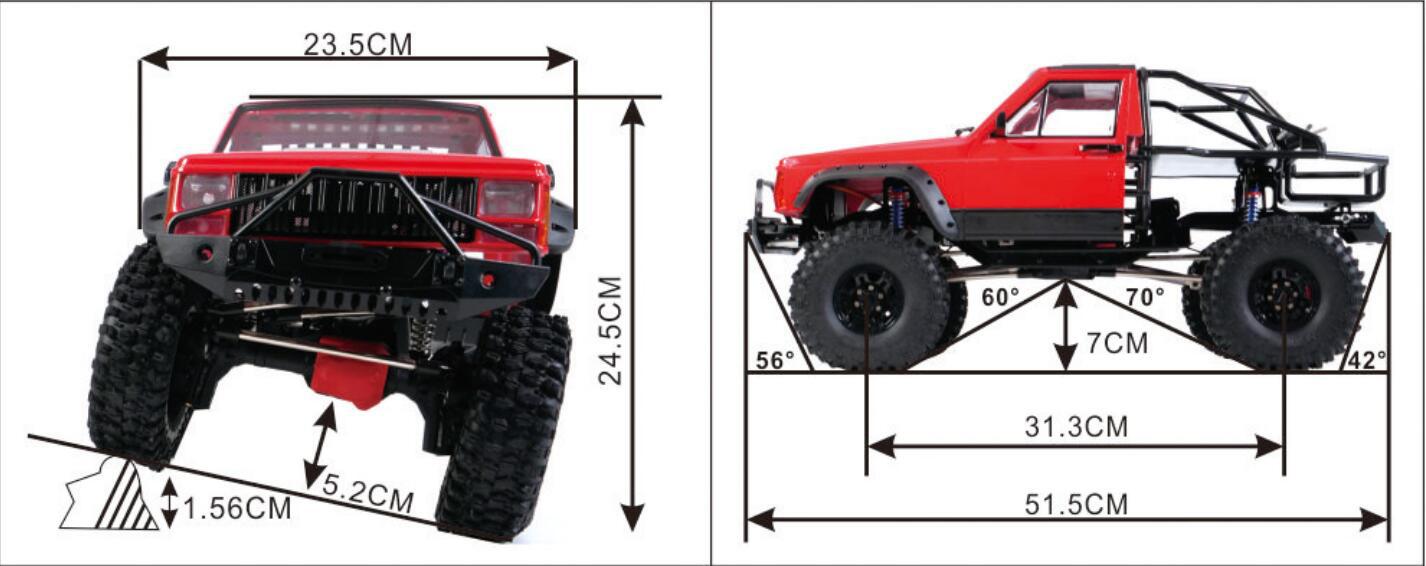 Axing RC Crawler, Cherokee Roc - Running Gear Box avaliação e preço