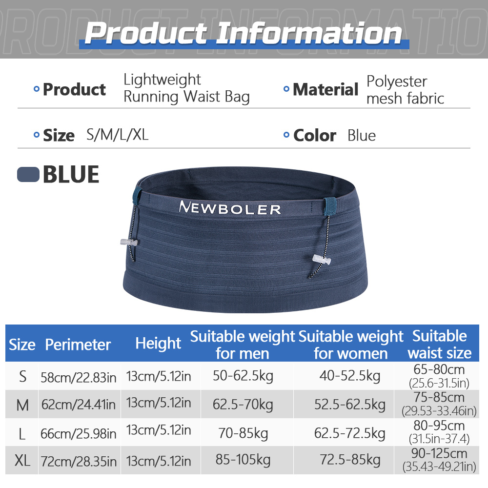 NEWBOLER Bolsa de cintura espo - Running Gear Belt avaliação e preço