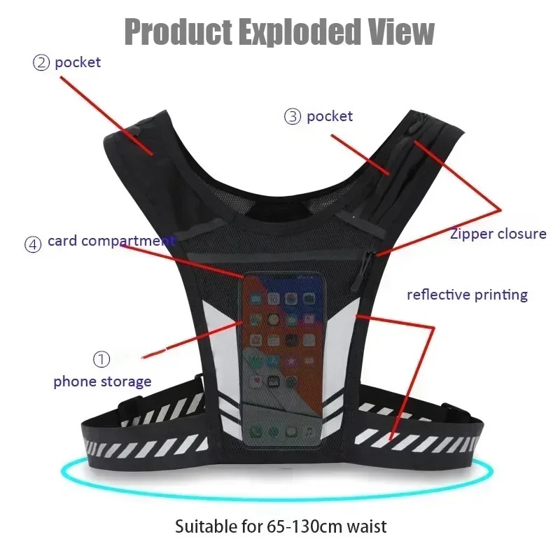 Colete de Corrida Leve CZHIYAO - Reflective Running Gear Vest avaliação e preço