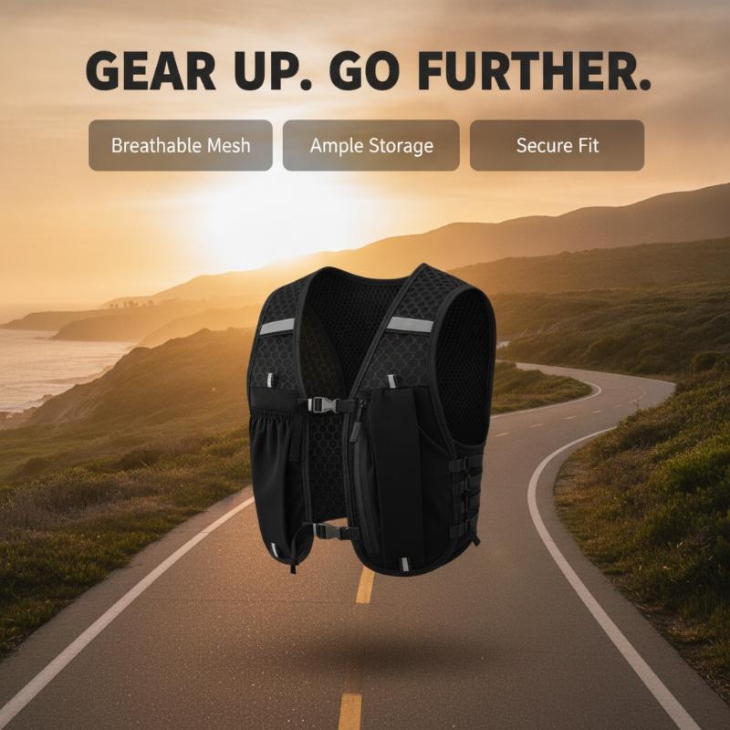 Novo Colete de Corrida Unissex - Reflective Running Gear Vest avaliação e preço