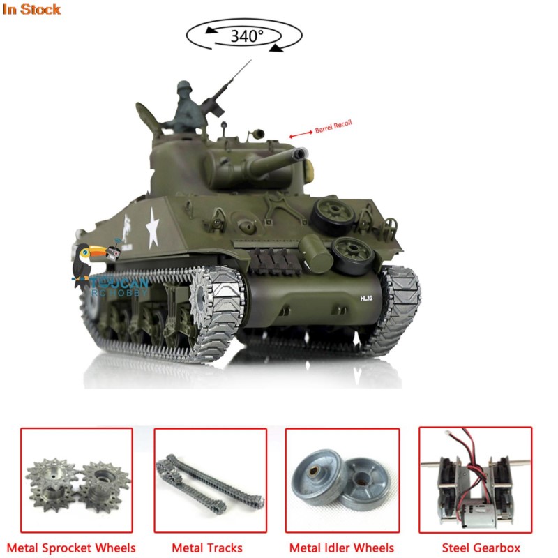 Tanque RC HENG LONG 7.0 M4A3 S - Running Gear Box avaliação e preço